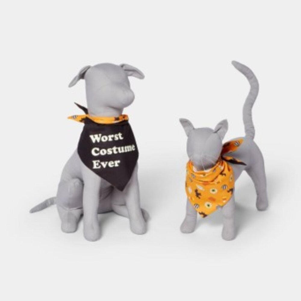 Hyde and Eek Boutique Pet Reversible Bandana Worst Costume Ever Glow in the Dark